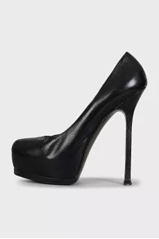Винтажные кожаные туфли на каблуке
