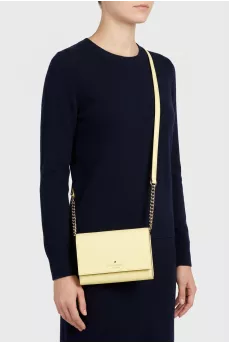 Yellow leather crossbody