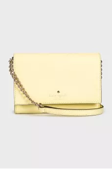 Yellow leather crossbody