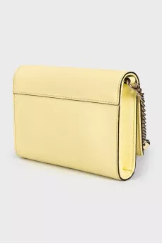Yellow leather crossbody