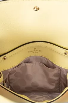 Yellow leather crossbody