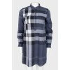 Button plaid dress