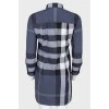 Button plaid dress