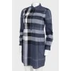 Button plaid dress
