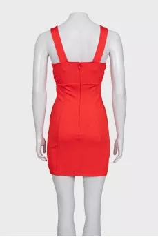 Red bodycon dress with cutout