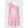 Lace one shoulder dress with tag