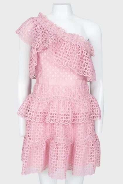 Lace one shoulder dress with tag