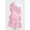 Lace one shoulder dress with tag