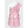 Lace one shoulder dress with tag