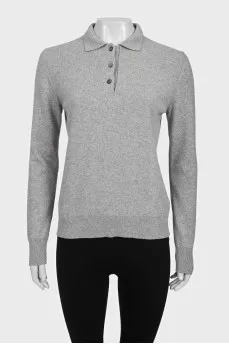 Grey jumper made of wool, silk and cashmere