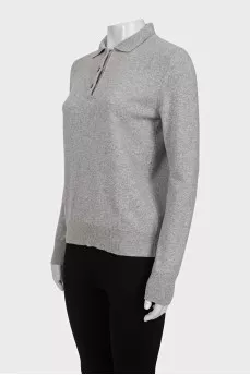 Grey jumper made of wool, silk and cashmere