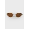 Sunglasses are brown