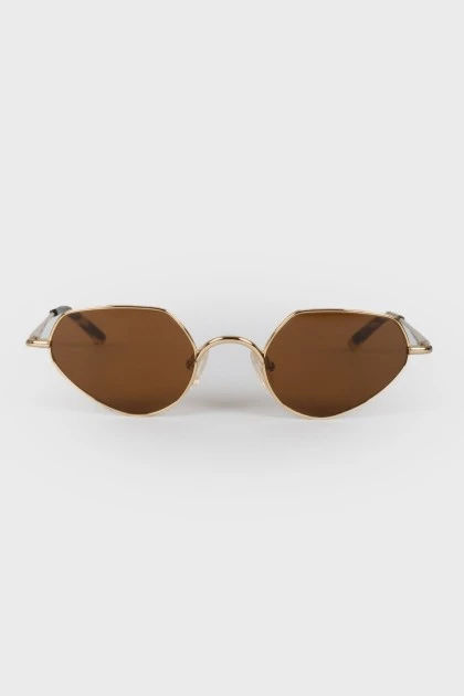 Sunglasses are brown
