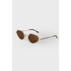 Sunglasses are brown