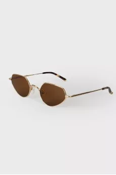 Sunglasses are brown