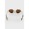 Sunglasses are brown