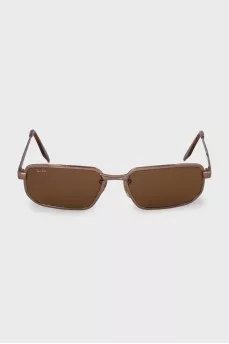 Brown sunglasses with metal frames