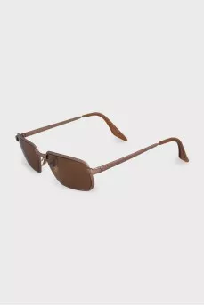 Brown sunglasses with metal frames