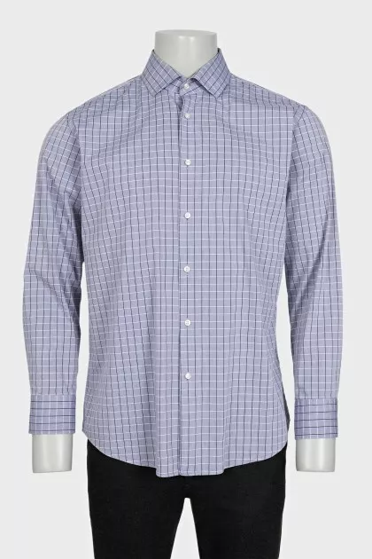 Men's regular fit shirt with a plaid print