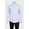 Men's light blue checkered shirt