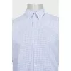 Men's light blue checkered shirt