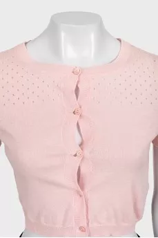 Pink wool button-down top