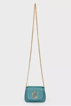 Badge is a leather turquoise