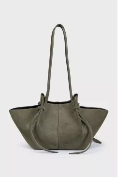 Green suede bag