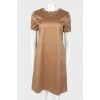 Brown dress with short sleeve