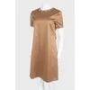 Brown dress with short sleeve