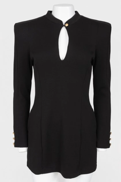 Black woolen dress