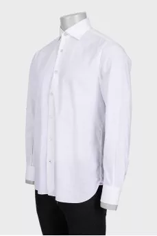 Men's straight white shirt with logo