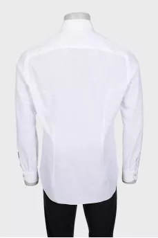 Men's straight white shirt with logo