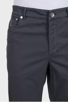 Men's gray button-down trousers