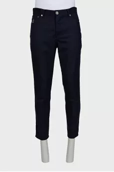 Men's straight-cut wool trousers