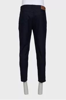 Men's straight-cut wool trousers