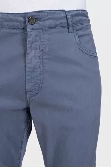 Men's straight-leg trousers in light blue
