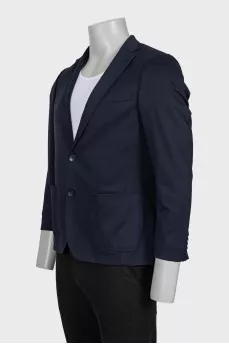 Men's dark blue single-breasted jacket