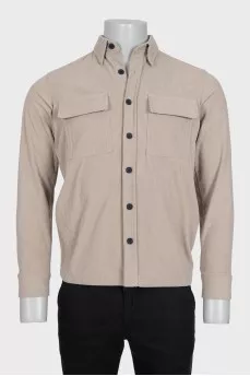 Men's beige corduroy shirt