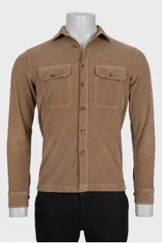 Men's brown corduroy shirt