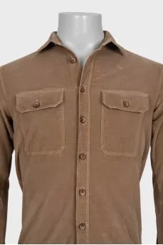 Men's brown corduroy shirt