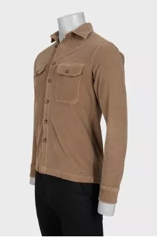 Men's brown corduroy shirt
