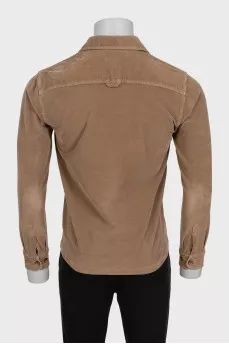 Men's brown corduroy shirt