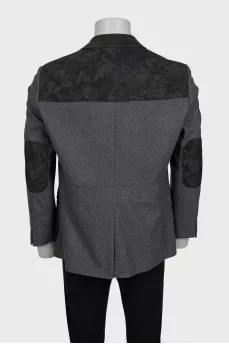 Men's gray jacket with patch pockets
