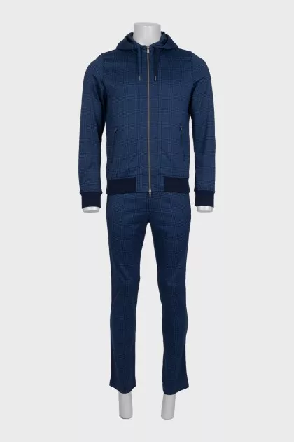 Men's blue printed tracksuit