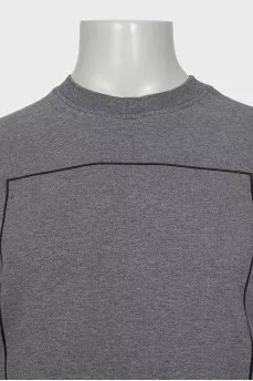 Men's gray sweatshirt with a signature print
