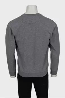 Men's gray sweatshirt with a signature print