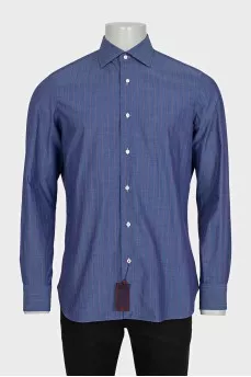 Men's blue striped shirt with tag