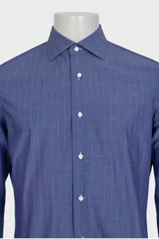 Men's blue striped shirt with tag