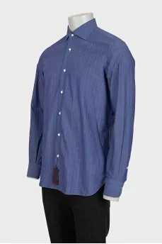 Men's blue striped shirt with tag
